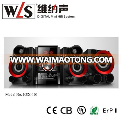 WLS 2.1 Channel powerful HiFi Shelf Stereo System with CD player MH-51SW output power 2*25W+50W RMS