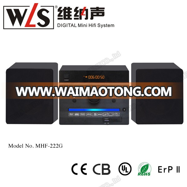 WLS 2018 hot selling digital mini hifi media video combo player hifi micro sound system CD player for home